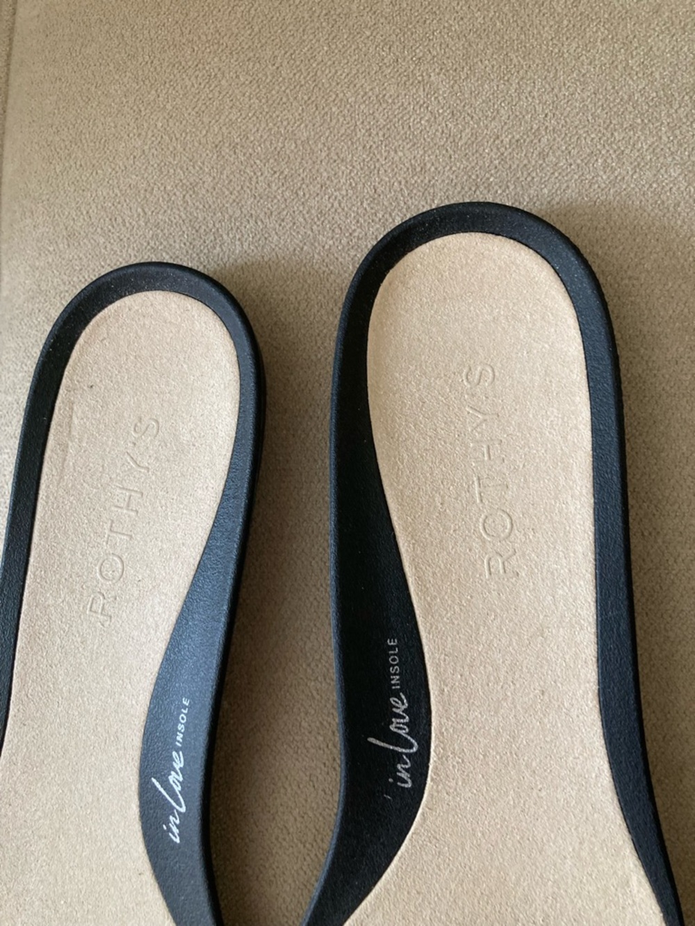 Rothy's Black Pointed Ballet Flats with Blue Accent - Picture 6 of 10